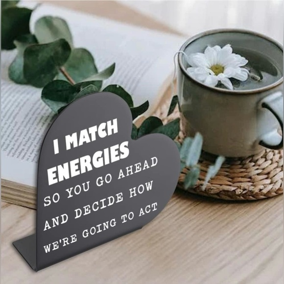 Funny, Heart Shaped Desk Decor, Stainless Steel, Black, Silver - Picture 10 of 17